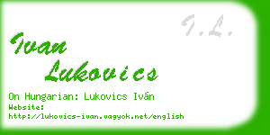 ivan lukovics business card